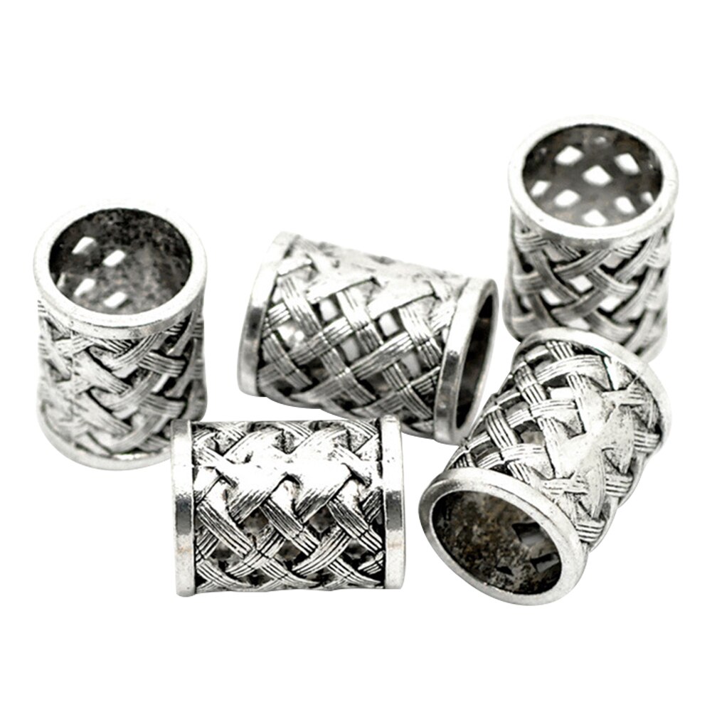 10 Uds Clips joyería artesanal decoración de peinado 17mm agujero Dreadlock Cuff trenzado accesorios anillos cuentas horquilla de pelo DIY