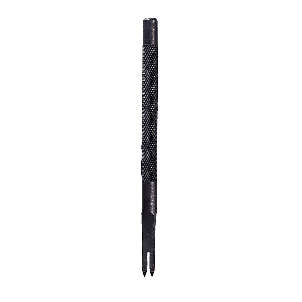 LMDZ Black Steel 3mm 4mm 1/2/4/6 Prong Inch Chisel Leather Craft Tools Hole Punch Lacing Stitching Perforate Leather: 4mm 2 Prong