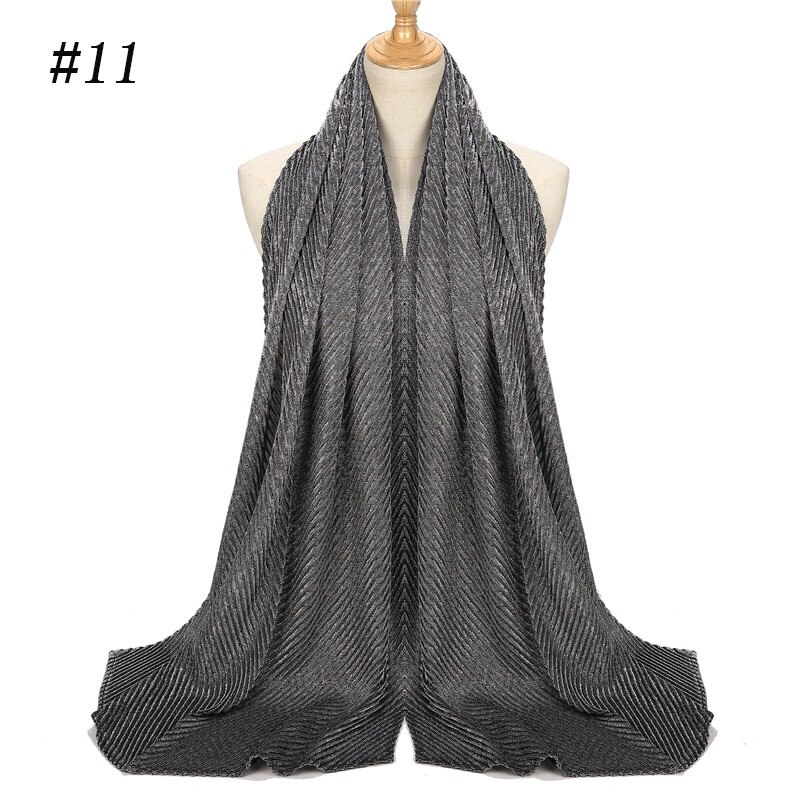 Luksusmerke glitter muslimsk islamsk sjal instant hodeskjerf vanlig omslag foulard dubai hijab femme musulman skjerf turban for kvinner: 11