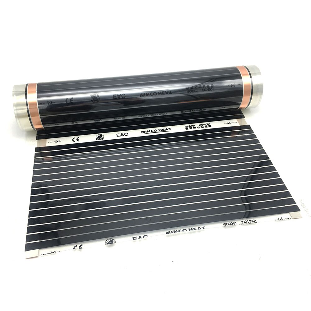 Various sizes MINCO HEAT AC220V Infrared Underfloor Heating Film 220w/m2 Warm Mat Electric Heater for Home Heating Element