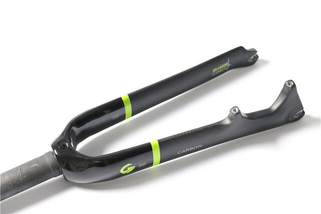 Asiacom fuld kulfiber foldecykel bmx gaffel 20 tommer cykel cykel gafler c-bremse + skivebremse bmx gaffel: Grøn