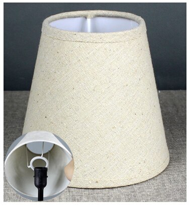 E27 e14 handgjorda linne lampskärm för vägglampa rustik sovrum sängkant mini bordslampa country retro lampskärm ljuskrona lock: E27 beige