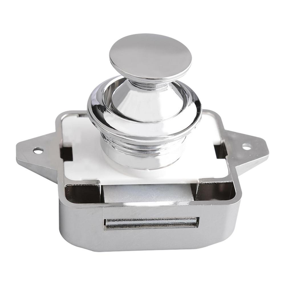 Keyless RV Push Cabinet Locks Cabinet Door Catches Locks Drawer Keyless Zinc Alloy Button For RVs Camper Van Caravan Motorhome: black