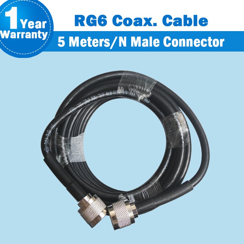 5 meter N Male Naar N Male Connector 50ohm 5D Coaxiale Kabel Voor Mobiele Telefoon Signaal Booster Repeater versterker S34