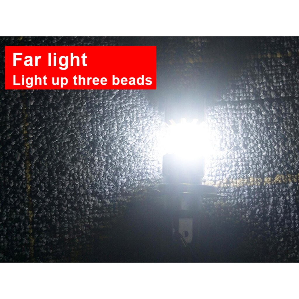 Led Cob Chip H4 Motorfiets Koplamp Hi/Lo Beam Front Light Lamp Super Heldere
