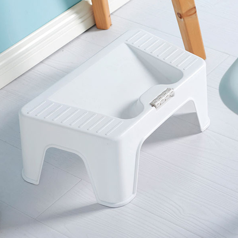JayCreer Bathroom Toilet Stool -Ramp + Foot Massager - Non-Slip Potty Stool Space Save Durable For Elderly Kids Pregnant