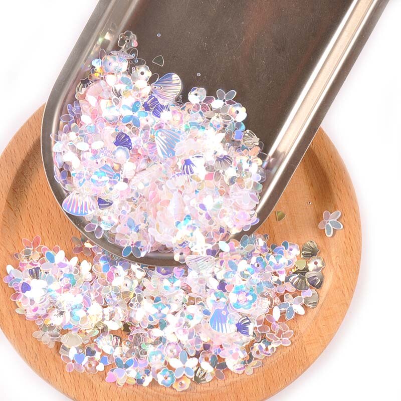 Gemengde Pailletten Voor Ambachten Glitter DIY Gezicht Nail Arts Naaien Decoratie Shell Spangle Paillette Stickers 10g (ongeveer 1000 stuks) c2676