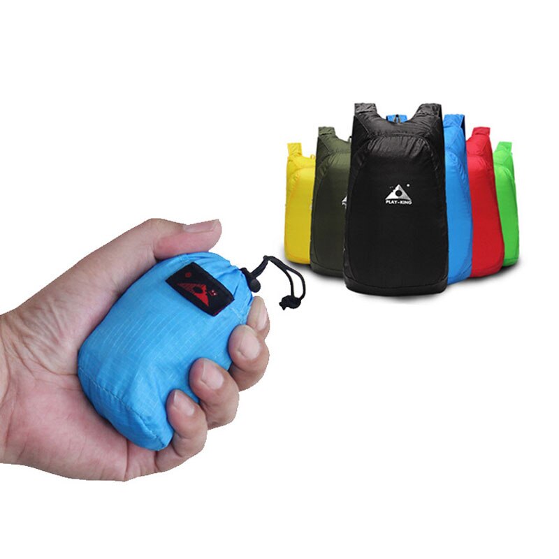 Nylon Waterproof Collapsible Backpack Women's Men's Daily Walking Travel Portable Comfort Lightweight Storage Folding Bag