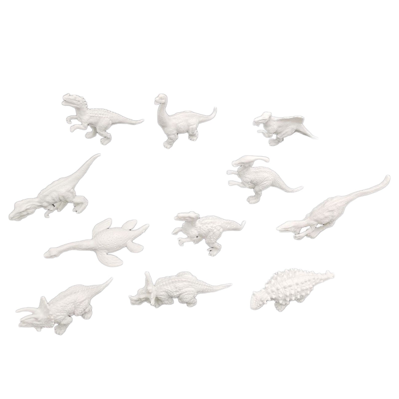 55Pcs Dinosaurus Patronen Penselen Bomen Kleurrijke Plastic Versierd Kinderspeelgoed Kinderen Diy Eeducational Speelgoed Set