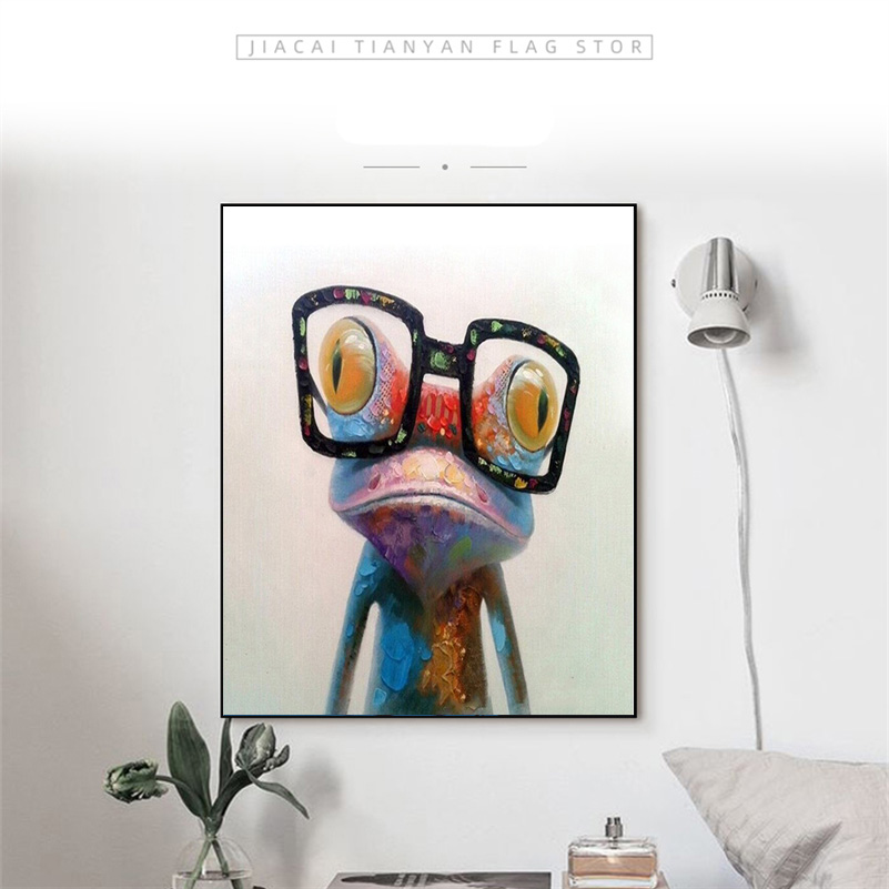 Kikker Dieren DIY Schilderijen Nummers Kit Volwassen Tekening Kleuren Door Nummer Acryl Olieverfschilderij Wall Art Picture Home decor