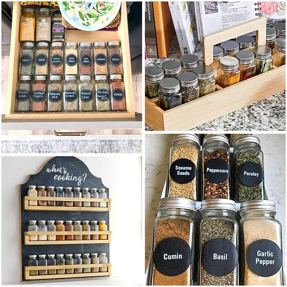 60pcs Round Shape Label Stickers Mark Spice Jar Stickers for Crafters Home Cooks Spice Bottles Labels