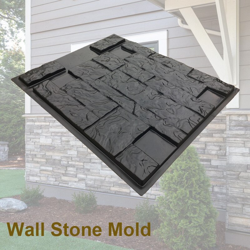 Vertical Concrete Stamps Wall Concrete Plaster Garden House Wall Stone Tiles Stone Mold Cement Bricks Maker Mould Retro