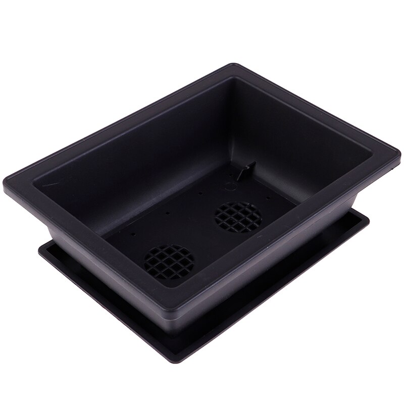 Maceta de plástico de imitación para balcón, macetas cuadradas de plástico para bonsái, cuenco para vivero, jardinera rectangular de imitación