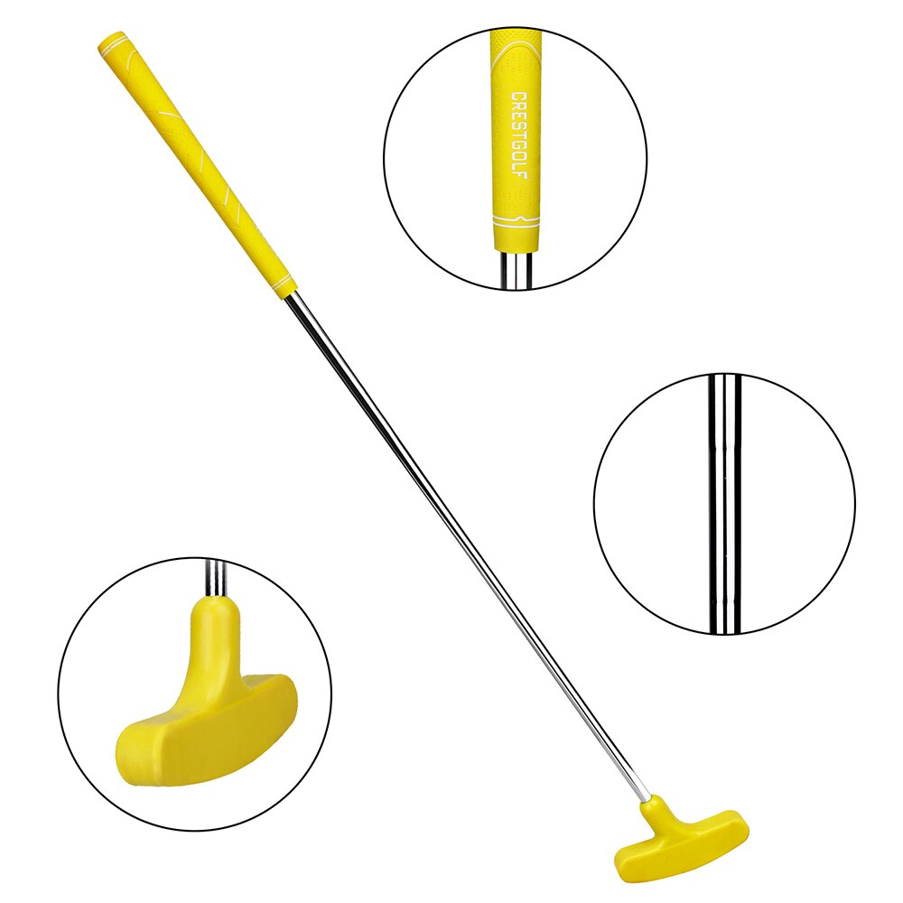 Mini Junior Golf Club Putter For Kid Left Right Handed Supplies: Yellow golf putter
