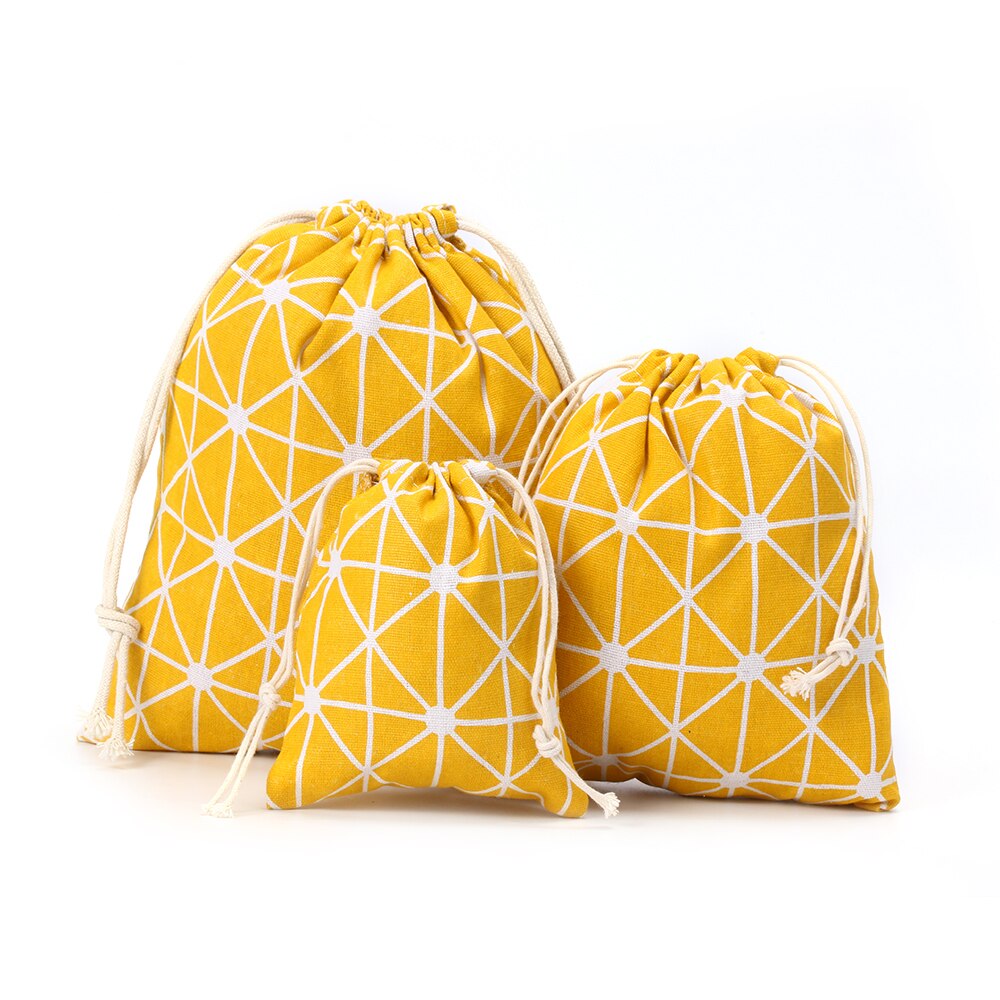 1PC Portable Drawstring Bags Cotton Handbag Storage Bags Travel Makeup Clothing Shoes Pouch Clothes Storage Travel Accessories