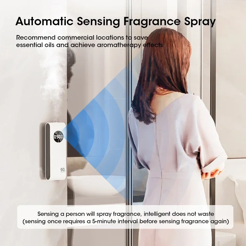 Machine d'aromathérapie sans fil, purificateur de désodorisant avec veilleuse, diffuseur de parfum d'huile essentielle, désodorisant de salon
