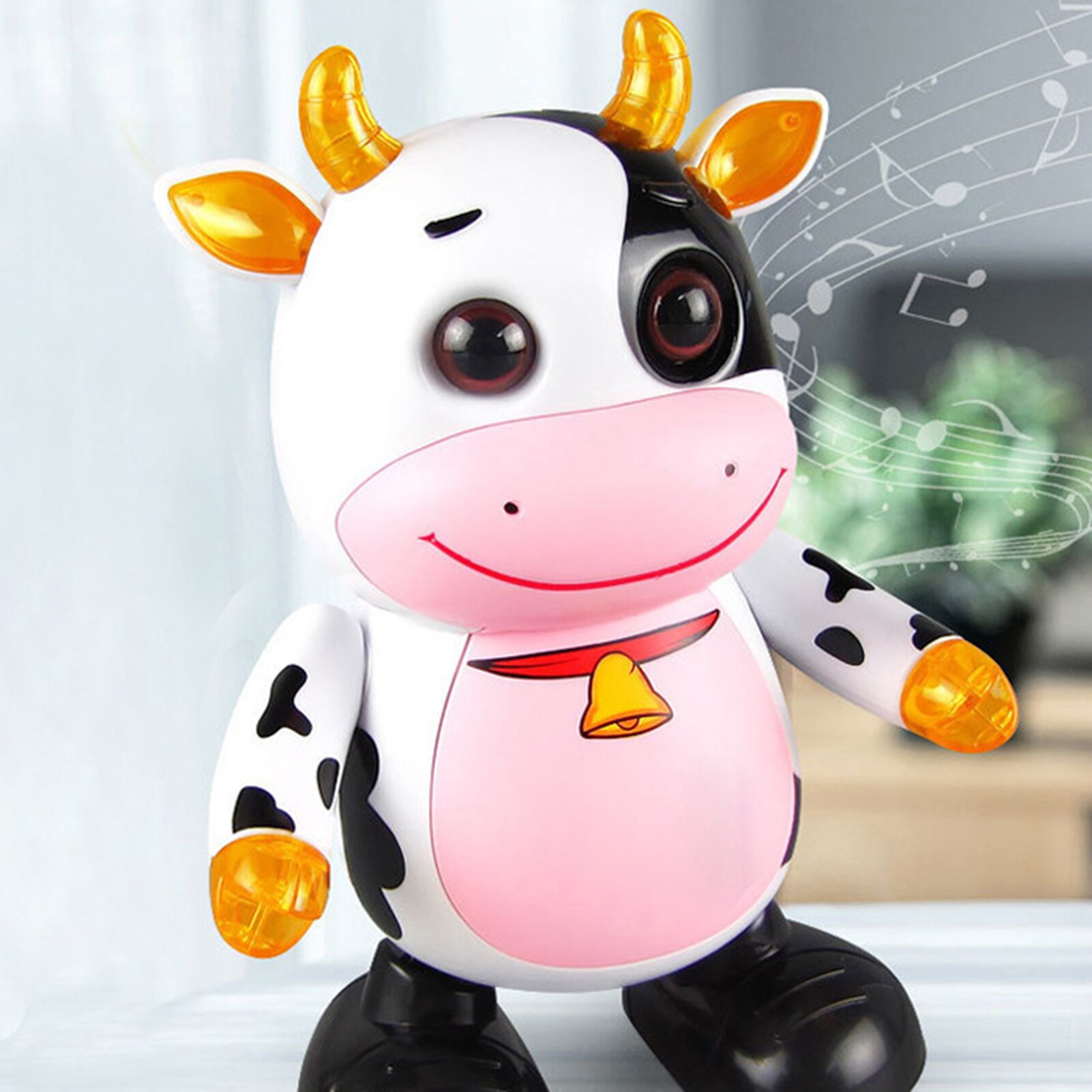 Electric Singing Dancing Cute Cow Model with Light Music Baby Educational Toy