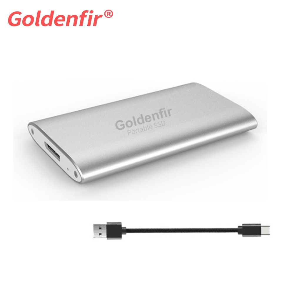 Goldenfir – disque dur externe ssd portable USB 3.0, de type court, avec capacité de 64 go, 128 go, 256 go, 512 go, 1 to