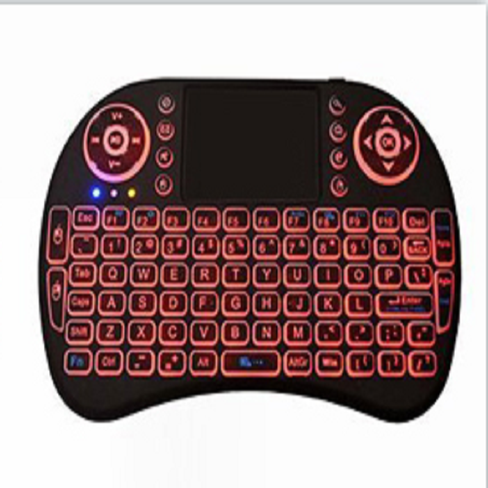 Mini Air I8 Wireless Keyboard Mouse Remote Touchpad /Mouse with keyboard work 2.4G Backlight For Android TV Box PC X96 H96 Max: Red