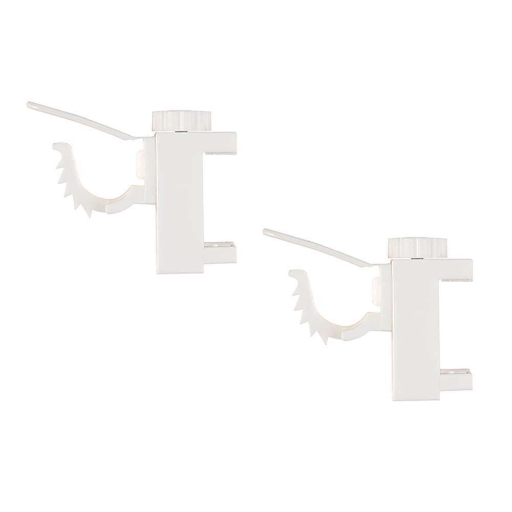 2 Sets Hanging Rod Clip Adjustable Wall Curtain Rod Clamp Hooks Shower Curtain Shelf Fixed Clip Hanging Rack Hook Home Supplies