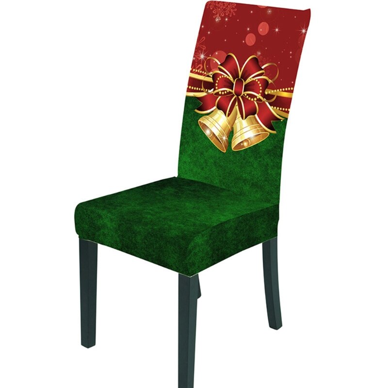 Jule spisestue stol beskytter slipcover stretch aftagelig vaskbart sæde bagcover xmas festindretning: 5 ac 304839-08