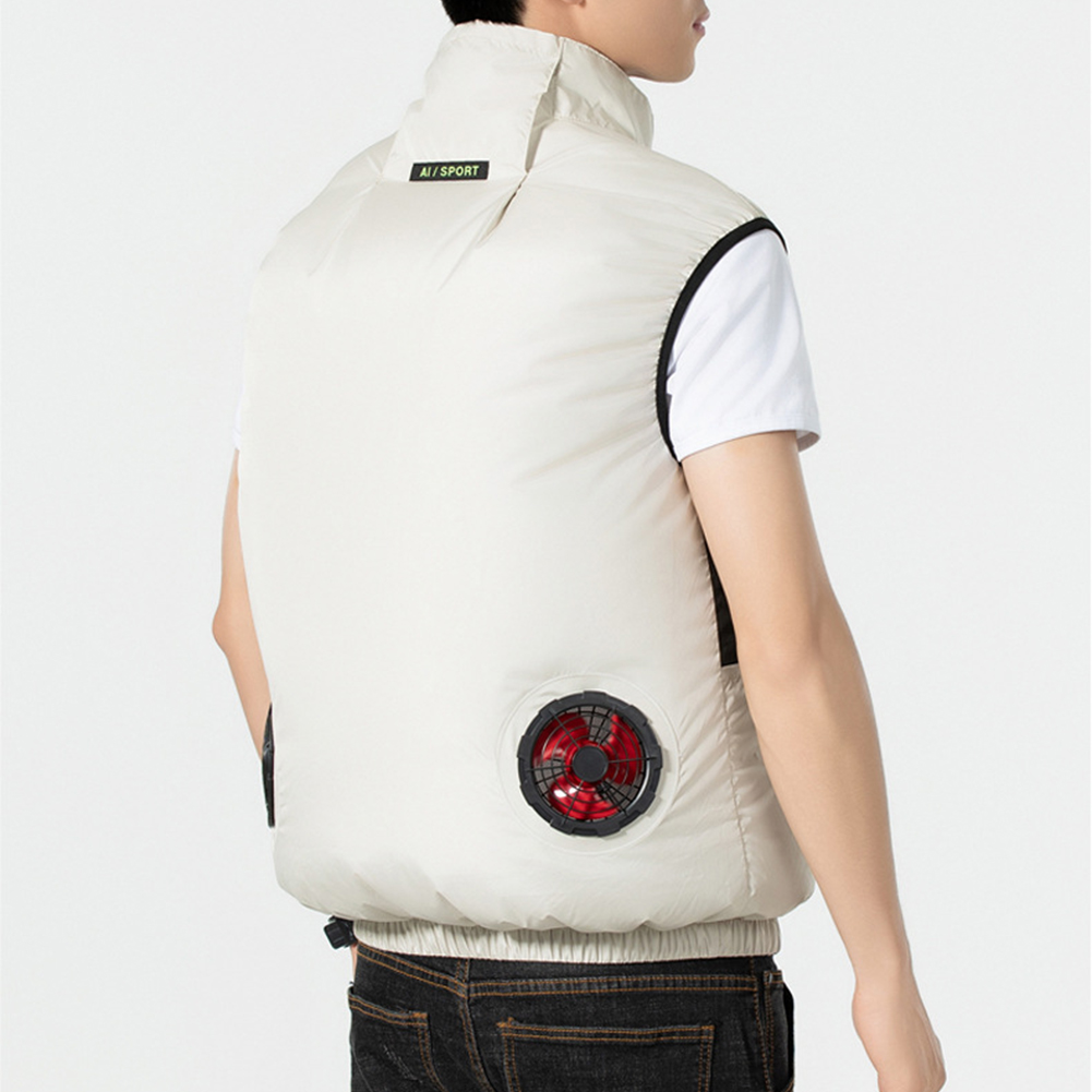 Koelvest Ijsventilator Vest 3 Versnellingen Usb Hittebestendige Airconditioner Kleding Ademende Draagbare Koelventilator Vest Voor Kamperen