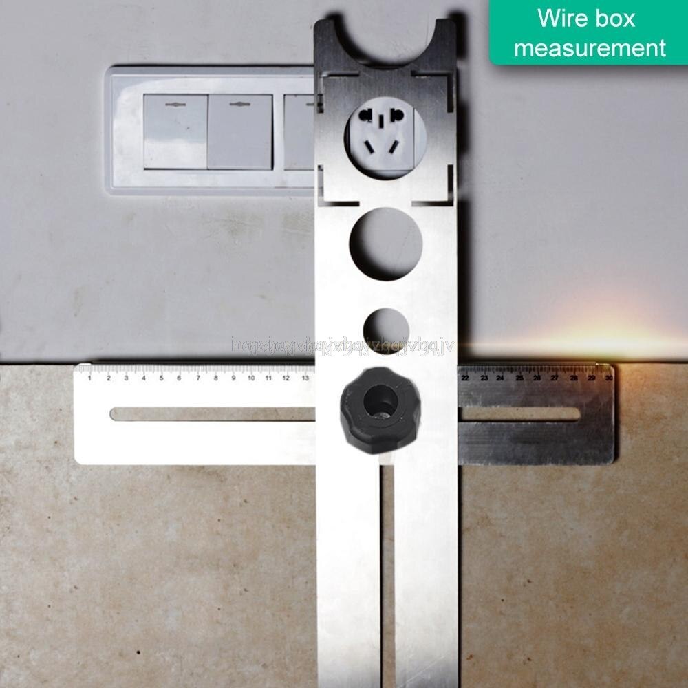 Multi-Functional Tile Locator Puncher Tapper Adjustable Tile Fixing Decoration Accessory Layout Tool For Building Construction