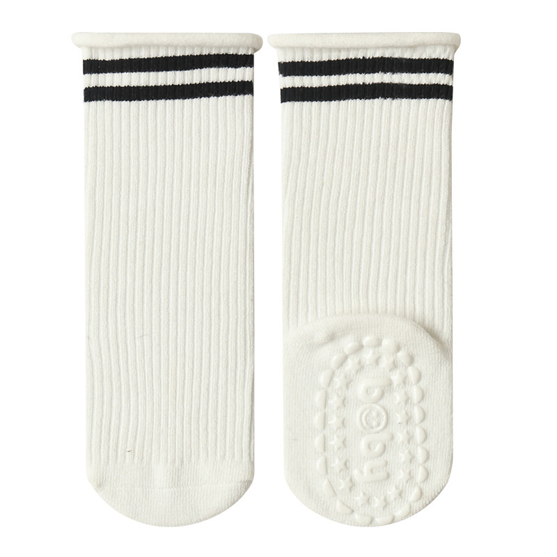 Warmom New Fashion Baby Socks Knee High Boy Girl Infant Toddler Cotton calzini lunghi antiscivolo simpatici calzini antiscivolo per neonate: WHITE