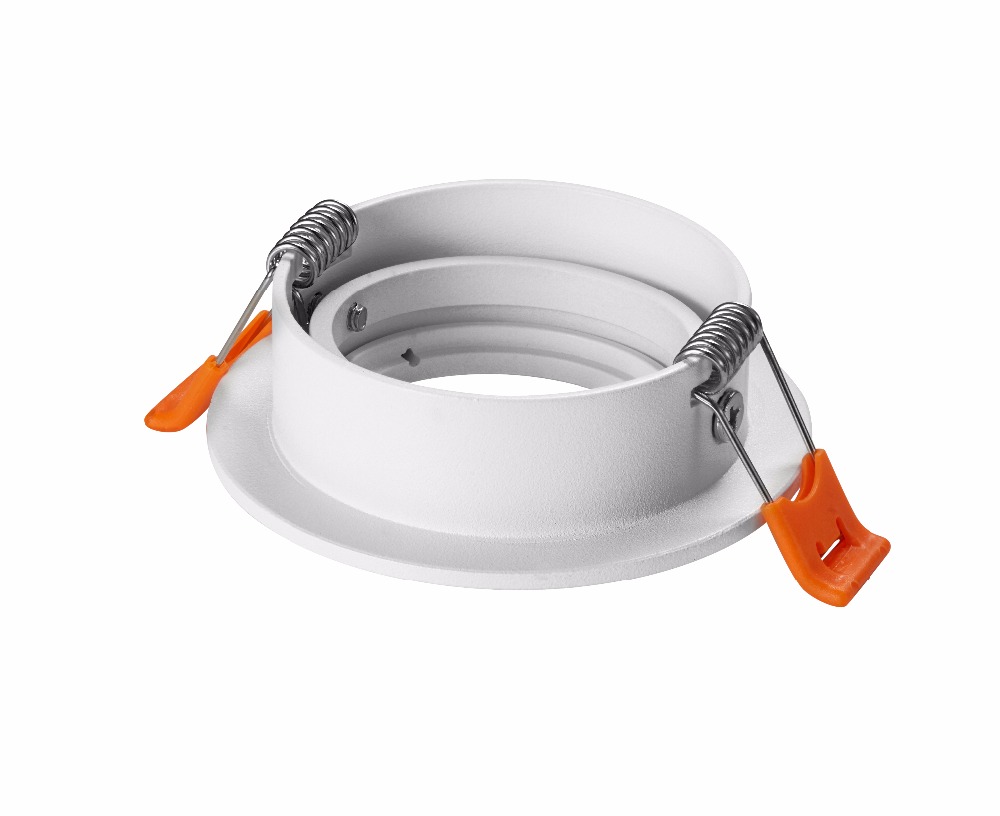 2pcs Wit Ronde Verzonken LED Plafondlamp Verstelbare Frame MR16 GU10 Lamp Cutou 65MM LED Plafond Spot Light verlichtingsarmaturen