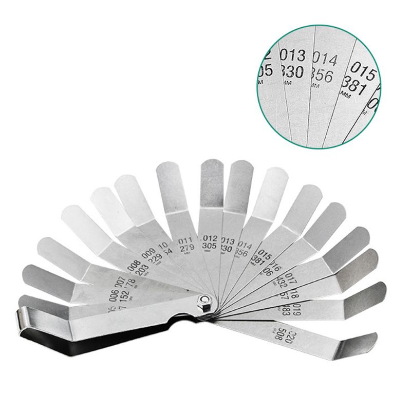 16- bladige stalen voelermaat meetinstrument voor het meten van ruimtebreedte en dikte  x6hc