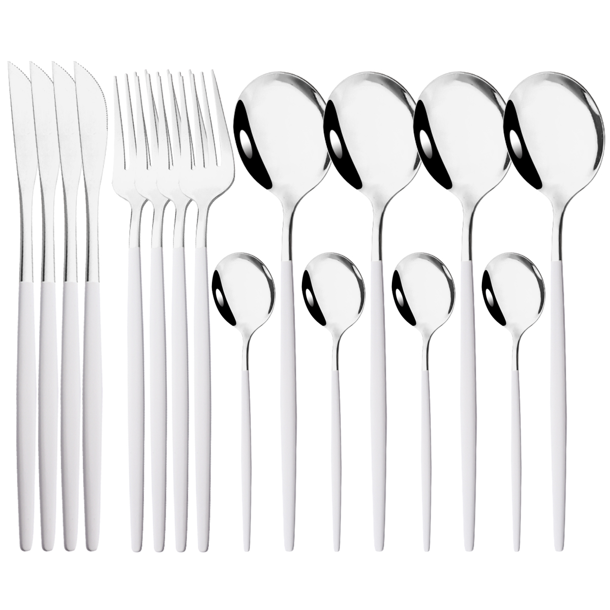 16 Stuks Roze Goud Servies Servies Set Spiegel Roestvrij Stalen Bestek Keukenmes Vork Lepel Restaurant Bruiloft Bestek Set: Goud