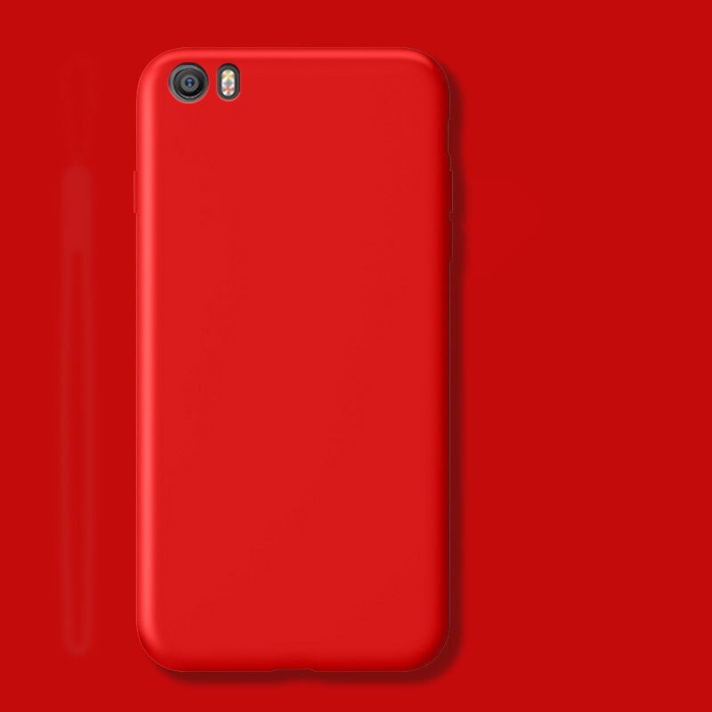 Fundas Caso Per Xiao mi mi 5 mi 5 m5 di lusso liquido opaco Molle Del Silicone Del Telefono Custodie Per Xiao mi mi 5 mi 5 m5 posteriore Della Copertura armatura Coque: red / only case