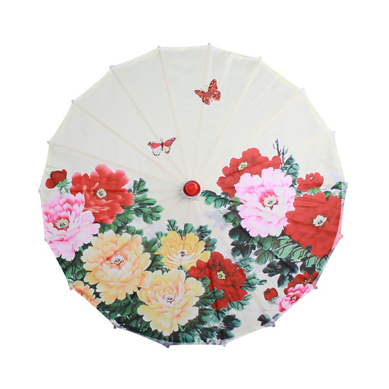 Vandtæt kinesisk klassisk parasol oliepapir malet parasol paraply kvindelig kunst solcreme gammel vind og regn paraply: A8