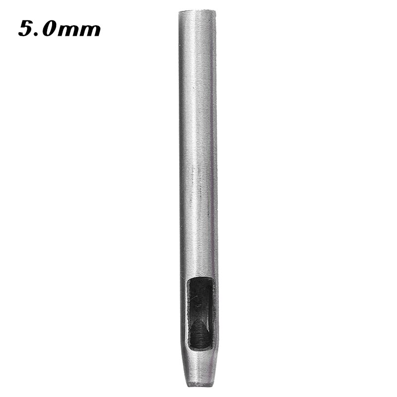 RORGETO Hole Hollow Punch Leather Hole Punch Cutter 0.5mm-5mm Belt Punch Round Hollow Hole Steel Belt Watch Band Puncher: 5mm