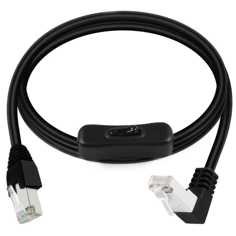 Przedłużacz sieci złącze męskie robić żeńskiego RJ45 Kot6e Ethernet z włącznikiem/wyłącznikiem robić kabel Ethernet Kot6/Kot5e/Kot5