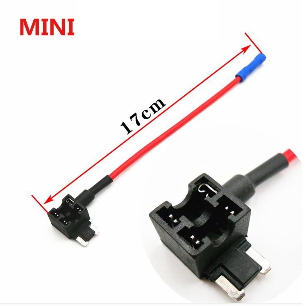 Portafusibles de cuchilla para coche, aparato eléctrico de circuito a adicional, fusibles cerdito, macho (MINI/pequeño/mediano), 1 ud.