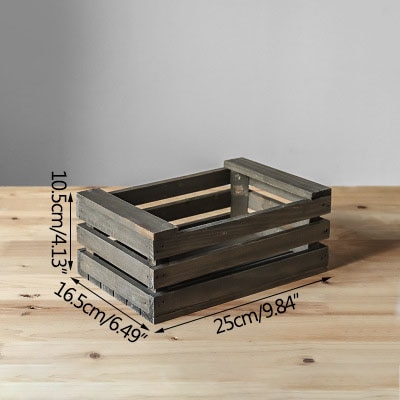 Nordic Rectangle Storage Box Wooden Crate Box Fruit Solid Wood Strip Handmade Crafts Home Decoration Organizer Sundry Craft: S