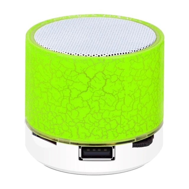 Mini Draadloze Bluetooth Kleurrijke Licht Kleine Crack Sound Speaker Subwoofer Ondersteuning Tf Card