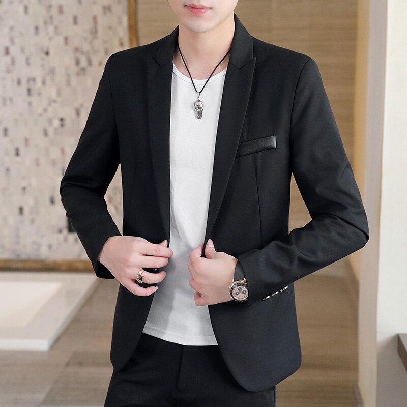 DYB &amp; ZACQ-traje informal de negocios para hombre, Joven coreano versión de ropa de trabajo delgada, traje pequeño, chaqueta individual, abrigo, 4XL, 5XL: M