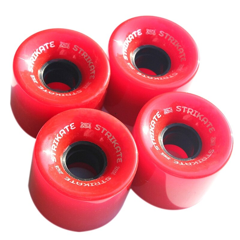 Strike – roues de Skateboard en PU 60x45mm, 4 pièces/ensemble: Auburn