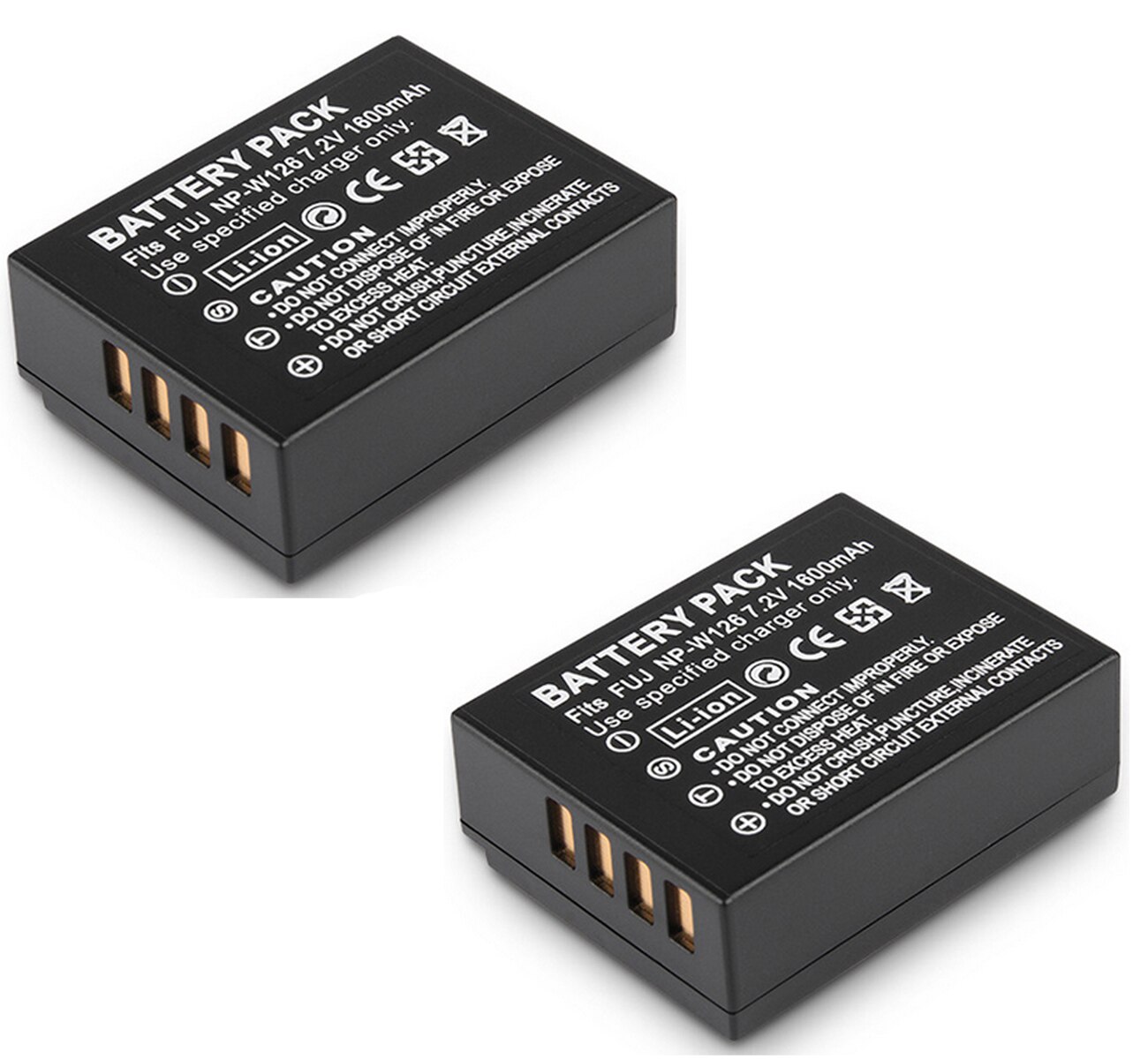 Batterie pour appareil photo numérique Fujifilm XE1, XE2, XE2S, XE3, XH1, XM1, XT1, XT2, XT3, XT10, XT20, XT30, XT100: 2 PCS Battery