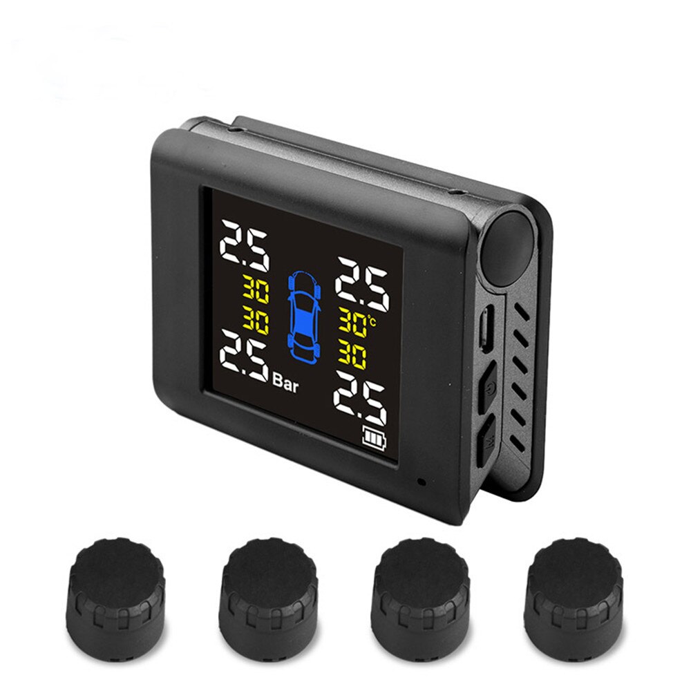 Folding Wireless Tire Pressure Monitoring Alarm System TPMS for Hyundai For KIA Universal Digital Solar-Powered Car TPMS
