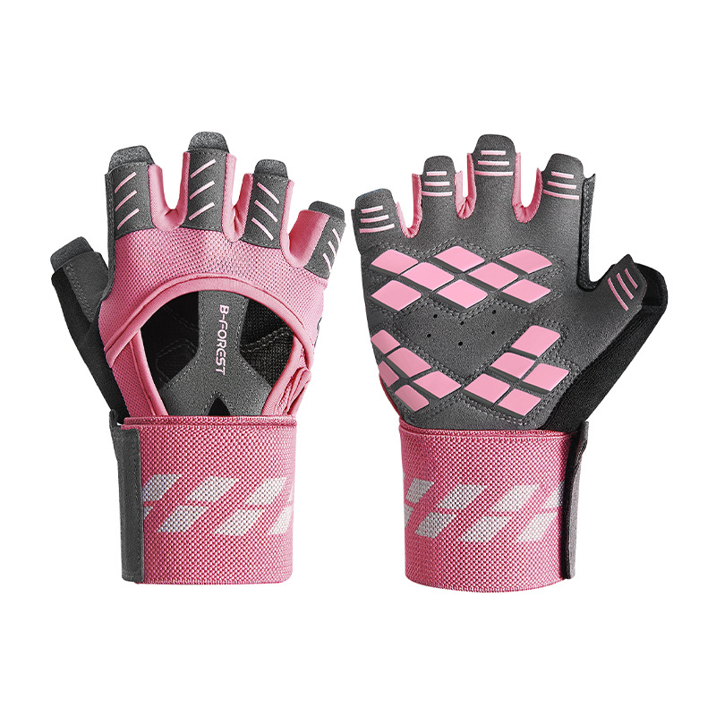 Vingerloze Gym Handschoenen Training Fitness Handschoenen Gel Body Building Workout Sport Gewicht Tillen Handschoen Voor Mannen Vrouwen: Rood / S