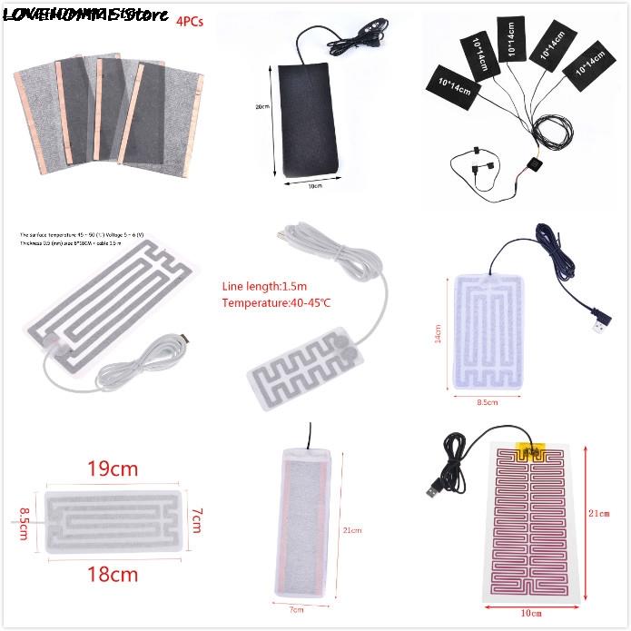 Placa aquecedora portátil de inverno, 20 estilos, 1/peças, suprimentos, aquecimento usb, placa para mouse pad, sapatos golfos