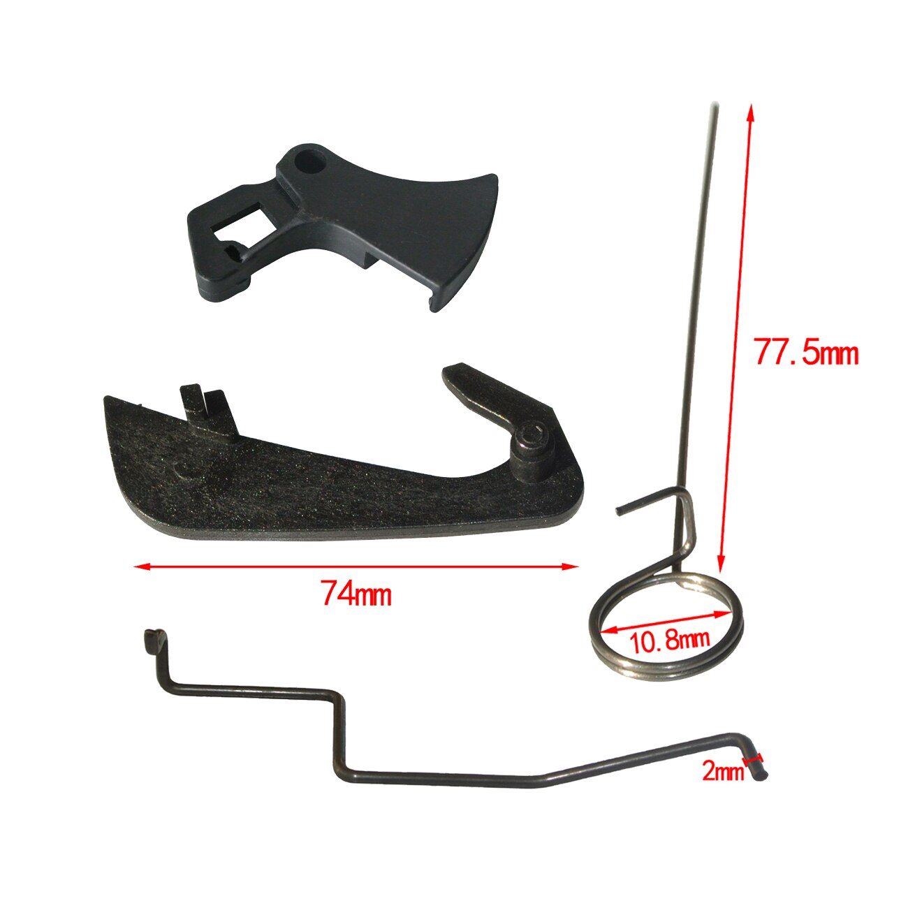 Acelerador , gatillo de varilla y brazo de Control para adaptarse a la motosierra China 5200 52cc