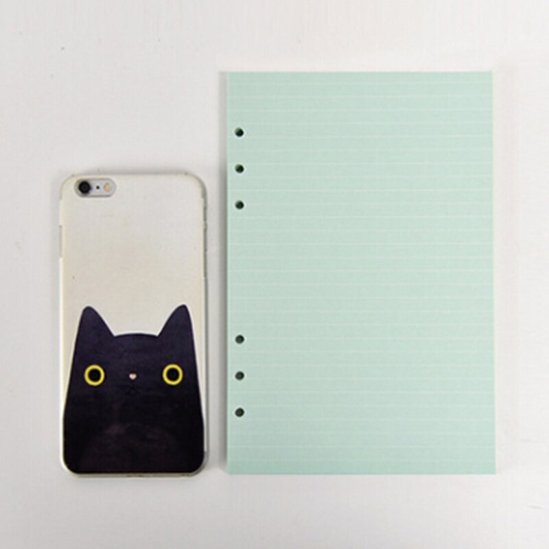Colorful A5 Loose Leaf Notebook Refills 6 Holes Rings Binder Spiral Diary Planner Inner Core Inserts Paper Guest Book