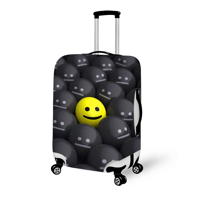 travel malas de space cover waterproof luggage protective dust cover for suitcases 3D face expressions luggage cover: HW7184 / M