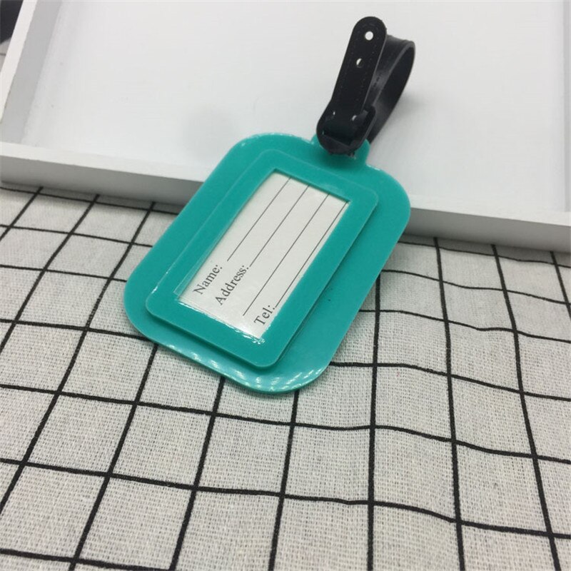 Blijf Kalm Bagagelabel Mode Vrouwen Silicagel Koffer Id Adres Holder Bagage Boarding Tag Draagbare Label Reizen Accessoires