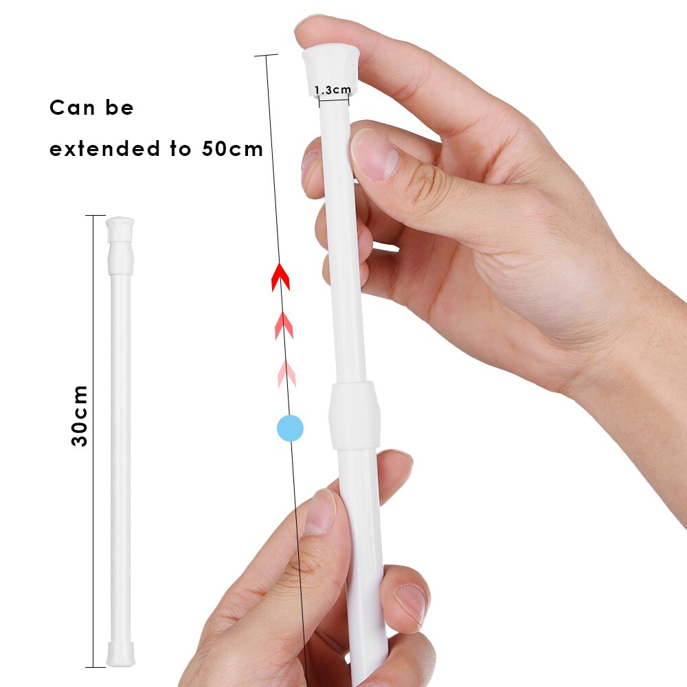 Multi Purpose Spring Loaded Extendable Adjustable Telescopic Net Voile Tension Loaded Hanger Curtain Rail Pole Net Rods