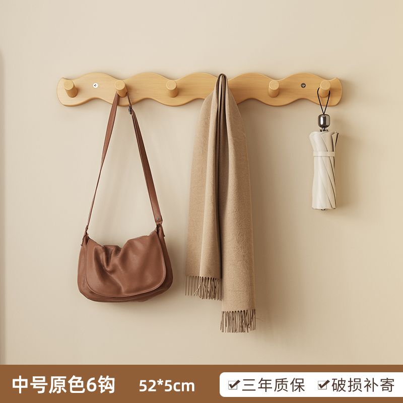 Ganchos de pared para entrada, estante de almacenamiento de pared, colgadores de llaves para puerta, ganchos para abrigos, colgador de almacenamiento para bolsa, puerta del dormitorio con estante, accesorios para el hogar: Gris claro